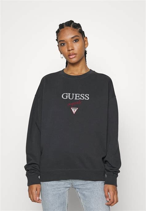 guess originals baker logo crew neck sweatshirt|Guess Originals logo crew neck sweatshirt in black .